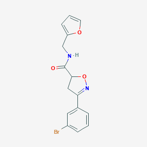 3-(3-bromophenyl)-N-(2-furylmethyl)-4,5-dihydro-5-isoxazolecarboxamide