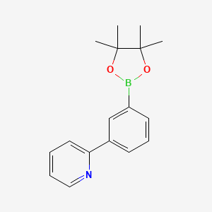 molecular formula C17H20BNO2 B3180936 2-(3-(4,4,5,5-Tetramethyl-1,3,2-dioxaborolan-2-yl)phenyl)pyridine CAS No. 453530-49-9