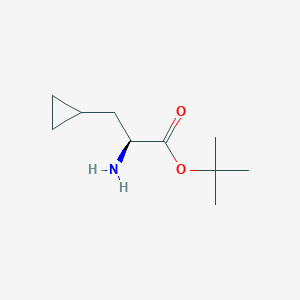 molecular formula C10H19NO2 B3180941 (S)-tert-Butyl 2-amino-3-cyclopropylpropanoate CAS No. 457059-27-7