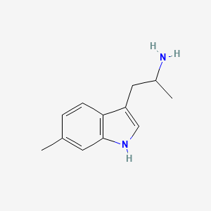 molecular formula C12H16N2 B3180953 1-(6-甲基-1H-吲哚-3-基)丙烷-2-胺 CAS No. 4771-76-0