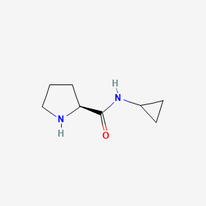 molecular formula C8H14N2O B3180955 N-cyclopropylprolinamide CAS No. 477575-60-3