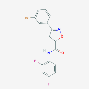 3-(3-bromophenyl)-N-(2,4-difluorophenyl)-4,5-dihydro-1,2-oxazole-5-carboxamide