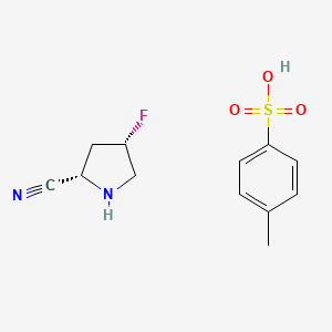 molecular formula C12H15FN2O3S B3180970 (2S,4S)-4-Fluoropyrrolidine-2-carbonitrile 4-methylbenzenesulfonate CAS No. 483366-11-6