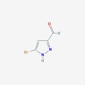 molecular formula C4H3BrN2O B3181032 5-溴-1H-吡唑-3-甲醛 CAS No. 518357-37-4