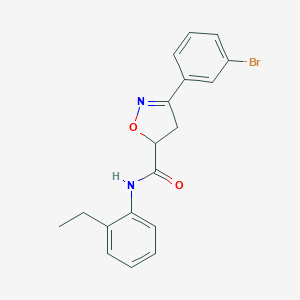 molecular formula C18H17BrN2O2 B318105 3-(3-bromophenyl)-N-(2-ethylphenyl)-4,5-dihydro-1,2-oxazole-5-carboxamide 
