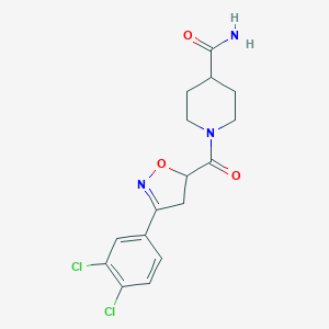 1-{[3-(3,4-Dichlorophenyl)-4,5-dihydro-5-isoxazolyl]carbonyl}-4-piperidinecarboxamide