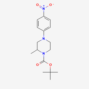 molecular formula C16H23N3O4 B3181090 Tert-butyl 2-methyl-4-(4-nitrophenyl)piperazine-1-carboxylate CAS No. 537717-41-2