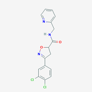 3-(3,4-dichlorophenyl)-N-(2-pyridinylmethyl)-4,5-dihydro-5-isoxazolecarboxamide