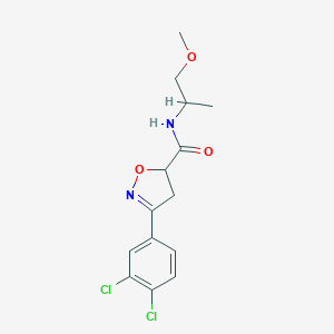 3-(3,4-dichlorophenyl)-N-(1-methoxypropan-2-yl)-4,5-dihydro-1,2-oxazole-5-carboxamide