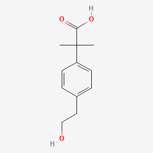 molecular formula C12H16O3 B3181143 2-(4-(2-Hydroxyethyl)phenyl)-2-methylpropanoic acid CAS No. 552301-45-8