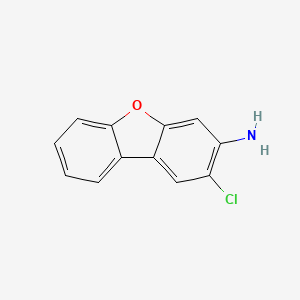 molecular formula C12H8ClNO B3181172 2-Chlorodibenzofuran-3-amine CAS No. 5833-88-5