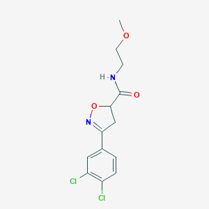 3-(3,4-dichlorophenyl)-N-(2-methoxyethyl)-4,5-dihydro-1,2-oxazole-5-carboxamide