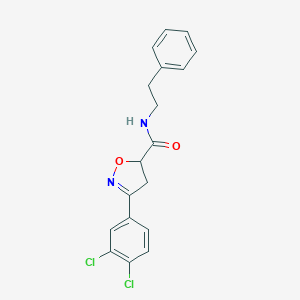 3-(3,4-dichlorophenyl)-N-(2-phenylethyl)-4,5-dihydro-5-isoxazolecarboxamide