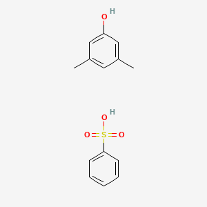 molecular formula C14H16O4S B3181205 Benzenesulfonic acid--3,5-dimethylphenol (1/1) CAS No. 61019-00-9
