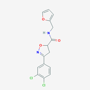 3-(3,4-dichlorophenyl)-N-(furan-2-ylmethyl)-4,5-dihydro-1,2-oxazole-5-carboxamide