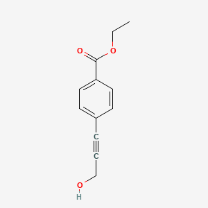 molecular formula C12H12O3 B3181236 Ethyl 4-(3-Hydroxy-1-propyn-1-yl)benzoate CAS No. 63164-98-7