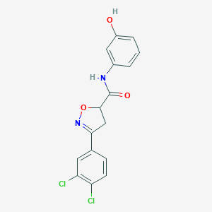 3-(3,4-dichlorophenyl)-N-(3-hydroxyphenyl)-4,5-dihydro-1,2-oxazole-5-carboxamide