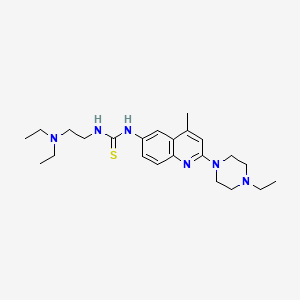 molecular formula C23H36N6S B3181273 N-[2-(二乙氨基)乙基]-N'-[2-(4-乙基哌嗪-1-基)-4-甲基喹啉-6-基]硫脲 CAS No. 688342-78-1
