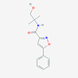 molecular formula C14H16N2O3 B318130 N-(1-hydroxy-2-methylpropan-2-yl)-5-phenyl-1,2-oxazole-3-carboxamide 