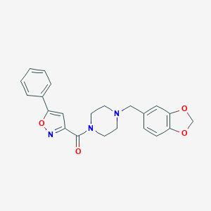 1-(1,3-Benzodioxol-5-ylmethyl)-4-[(5-phenyl-3-isoxazolyl)carbonyl]piperazine