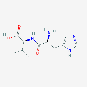 molecular formula C11H18N4O3 B3181310 His-Val CAS No. 76019-15-3