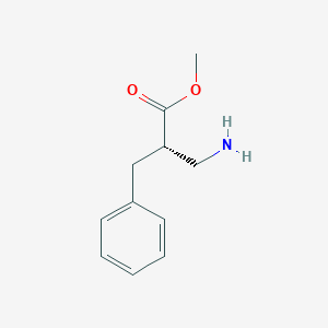 molecular formula C11H15NO2 B3181327 methyl (2S)-2-(aminomethyl)-3-phenylpropanoate CAS No. 776327-05-0