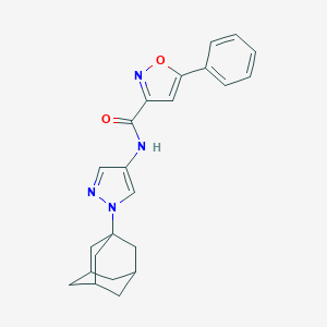 molecular formula C23H24N4O2 B318133 N-[1-(1-adamantyl)-1H-pyrazol-4-yl]-5-phenyl-3-isoxazolecarboxamide 