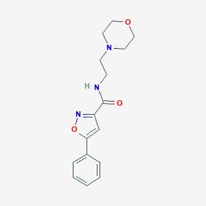 molecular formula C16H19N3O3 B318143 N-[2-(4-morpholinyl)ethyl]-5-phenyl-3-isoxazolecarboxamide 