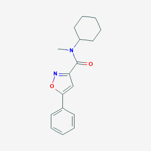 molecular formula C17H20N2O2 B318144 N-cyclohexyl-N-methyl-5-phenyl-3-isoxazolecarboxamide 