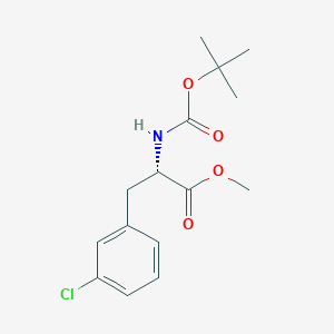 molecular formula C15H20ClNO4 B3181442 methyl (2S)-2-{[(tert-butoxy)carbonyl]amino}-3-(3-chlorophenyl)propanoate CAS No. 851967-77-6