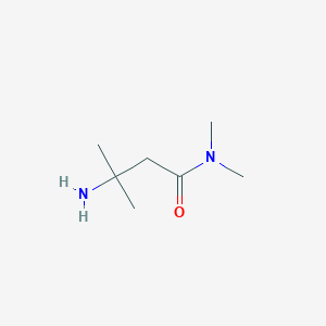 molecular formula C7H16N2O B3181450 Butanamide, 3-amino-N,N,3-trimethyl- CAS No. 854419-12-8