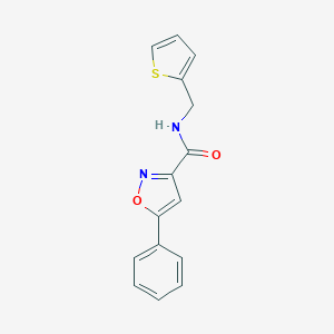 molecular formula C15H12N2O2S B318146 5-phenyl-N-(2-thienylmethyl)-3-isoxazolecarboxamide 