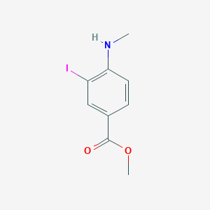 molecular formula C9H10INO2 B3181483 Methyl 3-iodo-4-(methylamino)benzoate CAS No. 868540-77-6