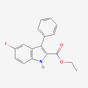 molecular formula C17H14FNO2 B3181486 5-氟-3-苯基-1H-吲哚-2-羧酸乙酯 CAS No. 869116-99-4