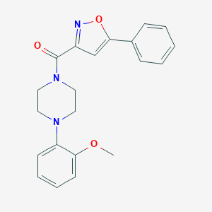 molecular formula C21H21N3O3 B318150 [4-(2-Methoxy-phenyl)-piperazin-1-yl]-(5-phenyl-isoxazol-3-yl)-methanone 