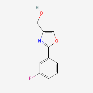 molecular formula C10H8FNO2 B3181503 (2-(3-Fluorophenyl)oxazol-4-yl)methanol CAS No. 885272-81-1