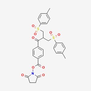 molecular formula C29H27NO9S2 B3181513 Bis-sulfone NHS Ester CAS No. 899452-51-8