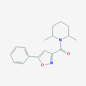 molecular formula C17H20N2O2 B318152 2,6-Dimethyl-1-[(5-phenyl-3-isoxazolyl)carbonyl]piperidine 