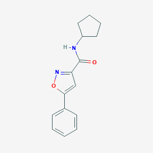 molecular formula C15H16N2O2 B318153 N-cyclopentyl-5-phenyl-1,2-oxazole-3-carboxamide 