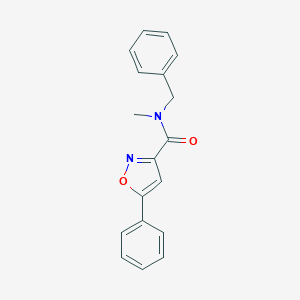 molecular formula C18H16N2O2 B318154 N-benzyl-N-methyl-5-phenyl-3-isoxazolecarboxamide 