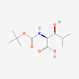 molecular formula C11H21NO5 B3181565 (2S,3S)-2-((Tert-butoxycarbonyl)amino)-3-hydroxy-4-methylpentanoic acid CAS No. 929198-85-6