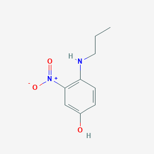 molecular formula C9H12N2O3 B3181567 3-Nitro-4-(propylamino)phenol CAS No. 92952-82-4