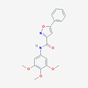 molecular formula C19H18N2O5 B318157 5-phenyl-N-(3,4,5-trimethoxyphenyl)-1,2-oxazole-3-carboxamide 