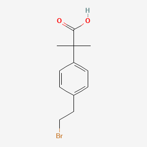 molecular formula C12H15BrO2 B3181609 2-(4-(2-broMoethyl)phenyl)-2-Methylpropanoic acid CAS No. 948552-52-1