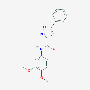 molecular formula C18H16N2O4 B318163 N-(3,4-dimethoxyphenyl)-5-phenyl-1,2-oxazole-3-carboxamide 