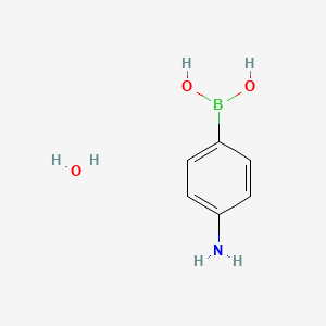molecular formula C6H10BNO3 B3181641 4-Aminophenylboronic acid hydrate CAS No. 960355-27-5