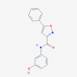molecular formula C16H12N2O3 B318171 N-(3-hydroxyphenyl)-5-phenyl-3-isoxazolecarboxamide 