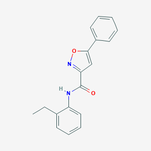 molecular formula C18H16N2O2 B318172 N-(2-ethylphenyl)-5-phenyl-3-isoxazolecarboxamide 