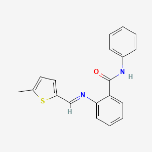 molecular formula C19H16N2OS B3181760 2-[(5-甲基噻吩-2-基)亚甲基氨基]-N-苯甲酰苯胺 CAS No. 1201652-50-7