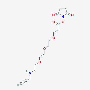 molecular formula C16H24N2O7 B3181764 Propargyl-NH-PEG3-C2-NHS ester CAS No. 1214319-94-4